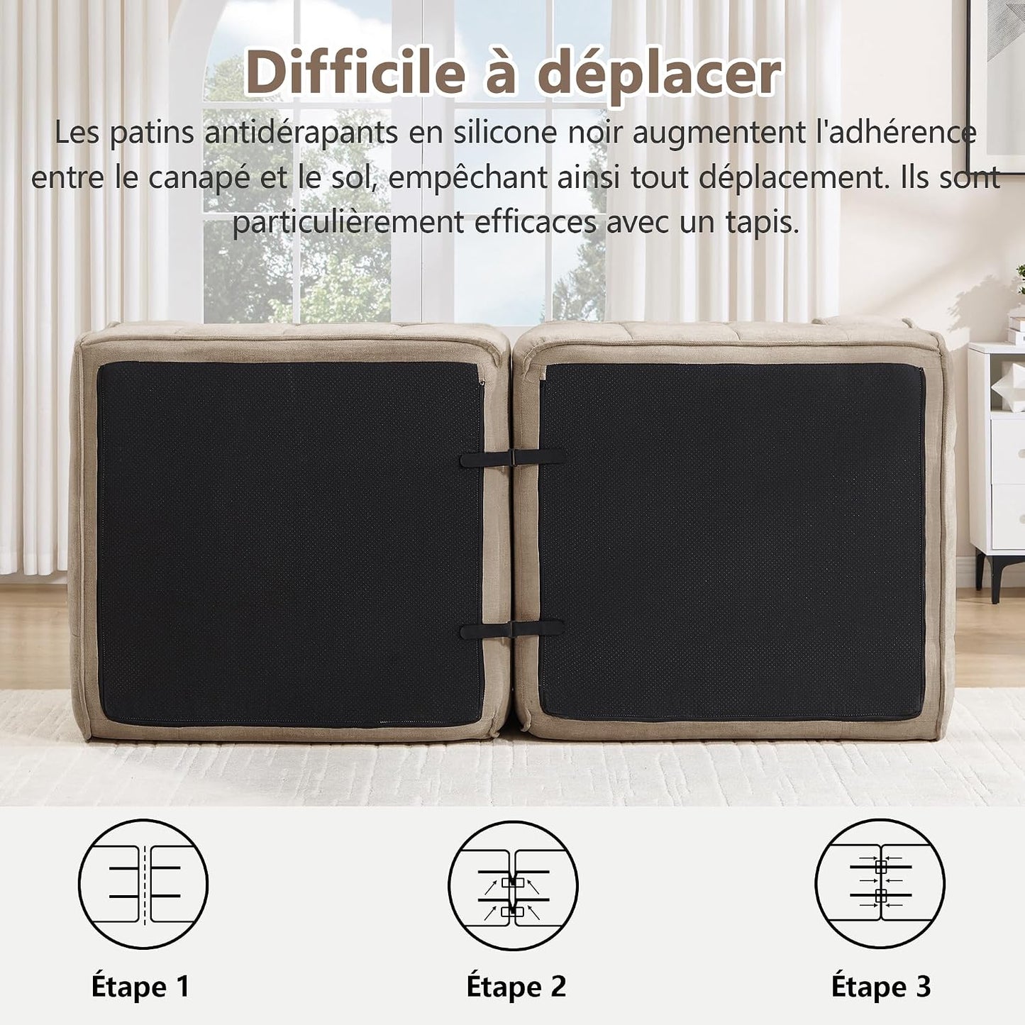 2-Sitzer Modulsofa Rahmenloses Sofa 32D Schaumstoff