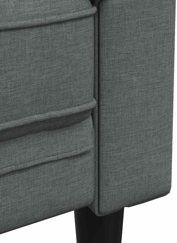 Dark Grey Sofa 78.5 x 74.5 x 74.5 cm Made of Polyester, Modern Chesterfield Design with Comfortable Foam Filling, Flexible Placement, Durable and Functional for Living Room