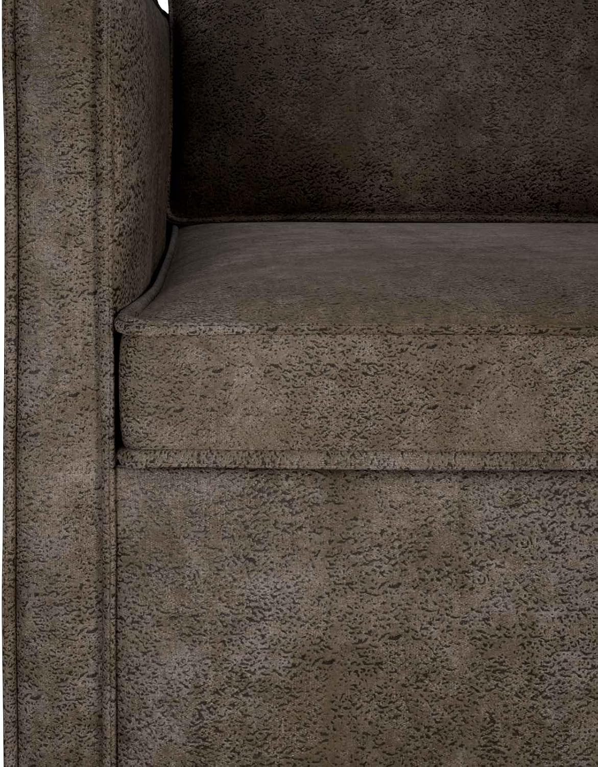 Single Sofa Dark Grey 70 x 81 x 82 cm Faux Suede Modern Design with Sturdy Metal Frame and Comfortable Seat for Living Room, Office or Lounge