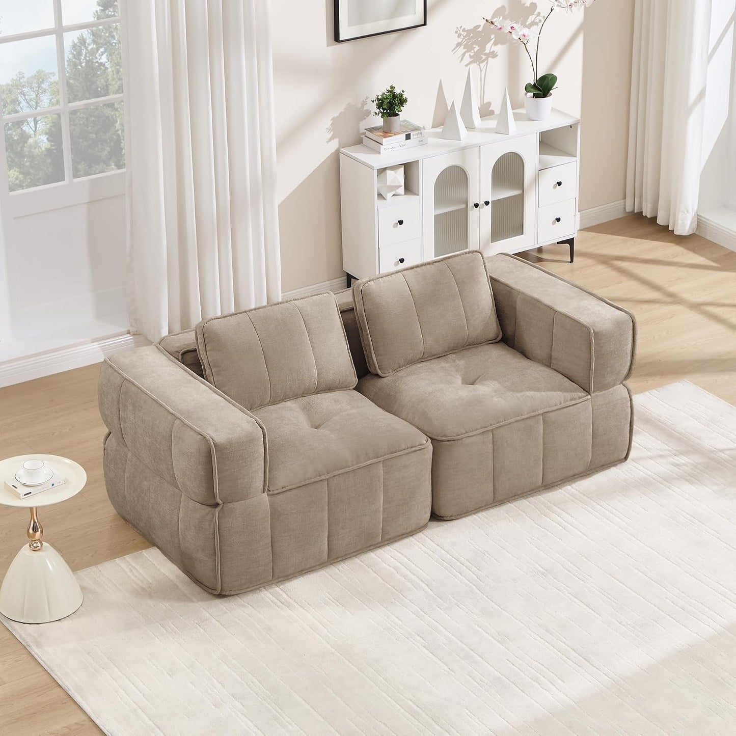 2-Sitzer Modulsofa Rahmenloses Sofa 32D Schaumstoff