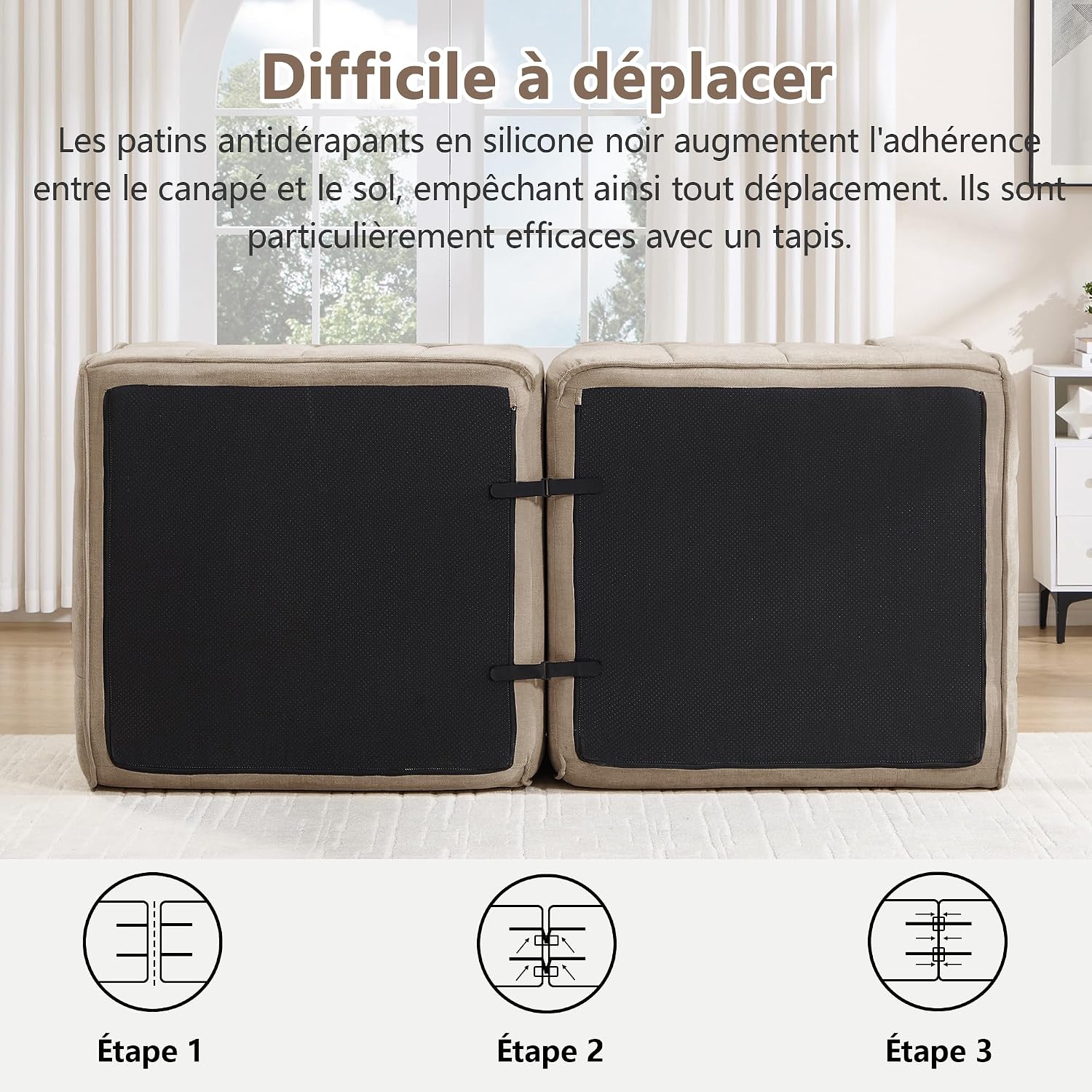 2-Sitzer Modulsofa Rahmenloses Sofa 32D Schaumstoff