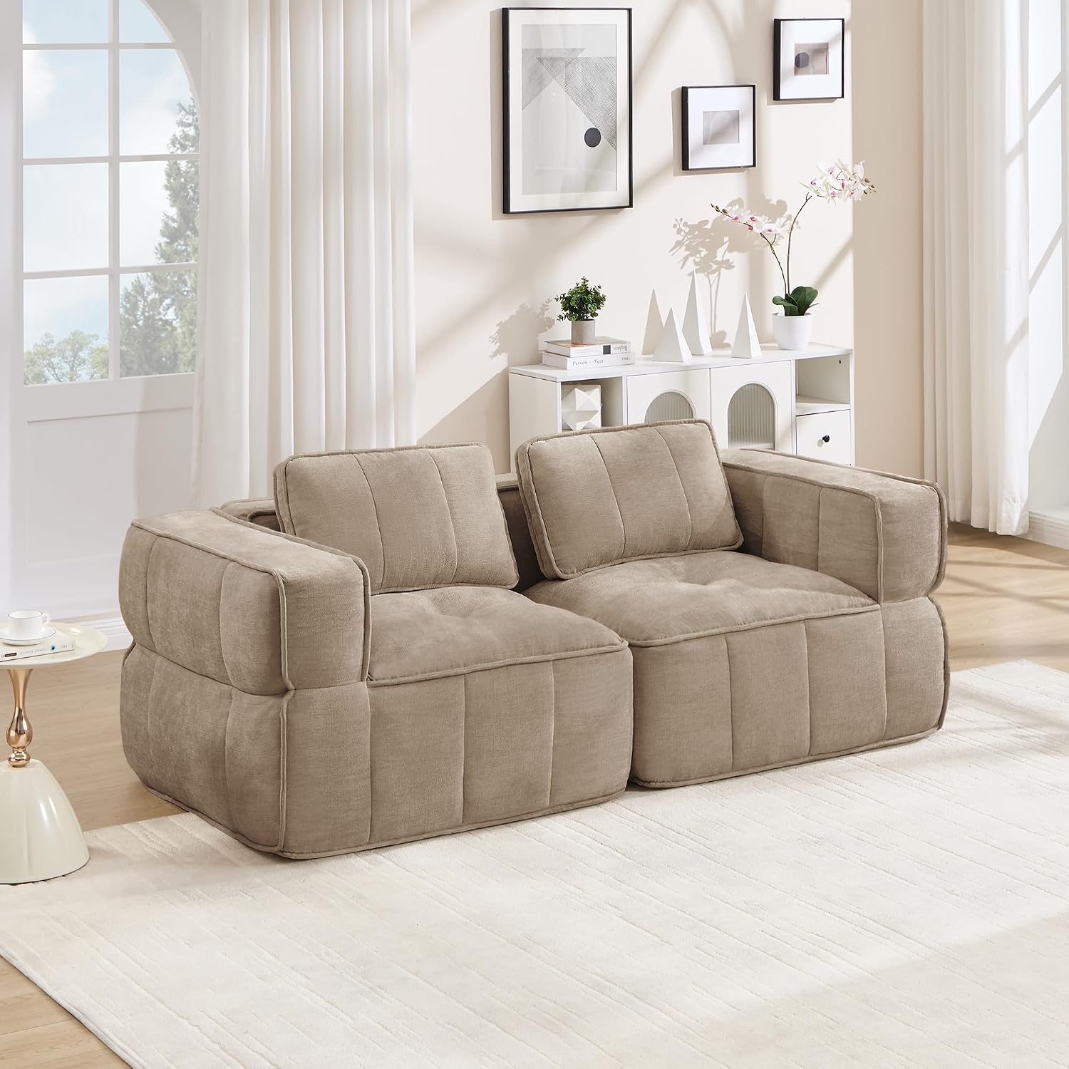 2-Sitzer Modulsofa Rahmenloses Sofa 32D Schaumstoff
