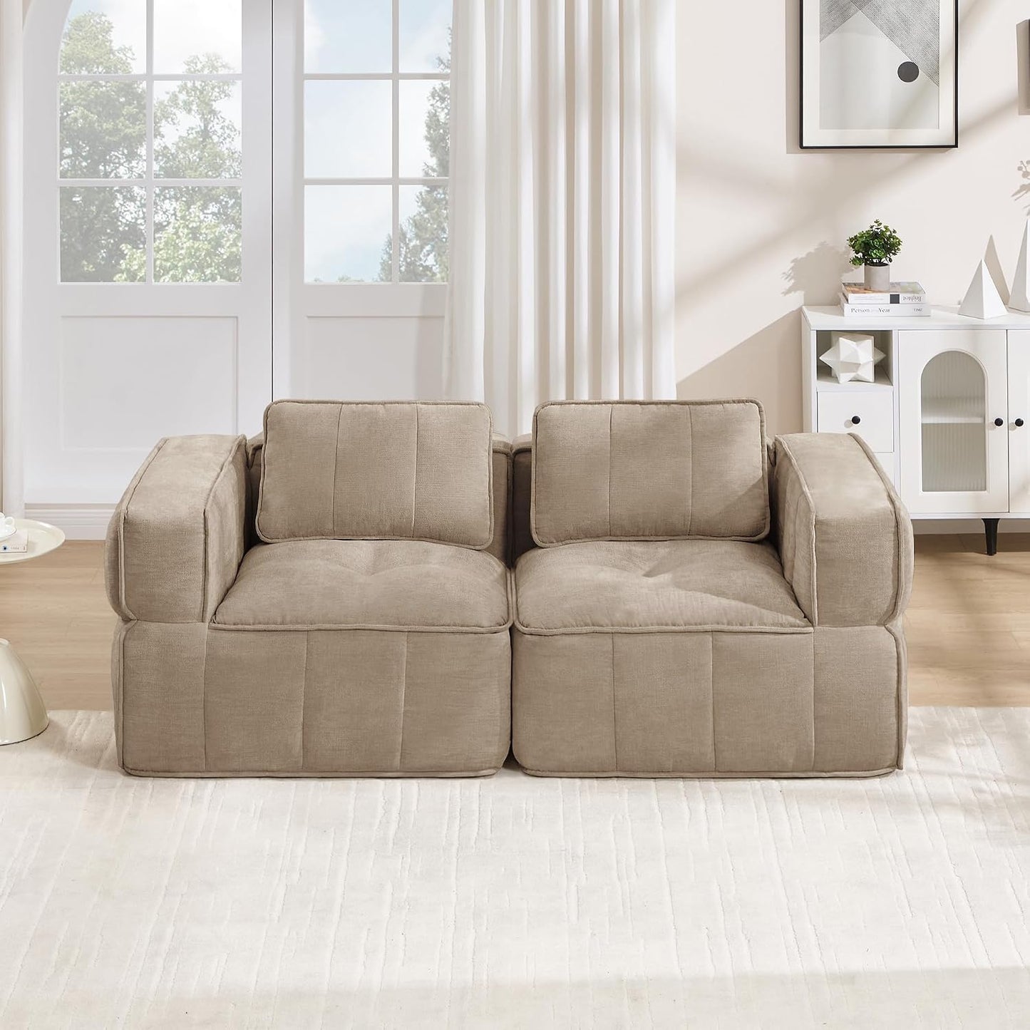 2-Sitzer Modulsofa Rahmenloses Sofa 32D Schaumstoff